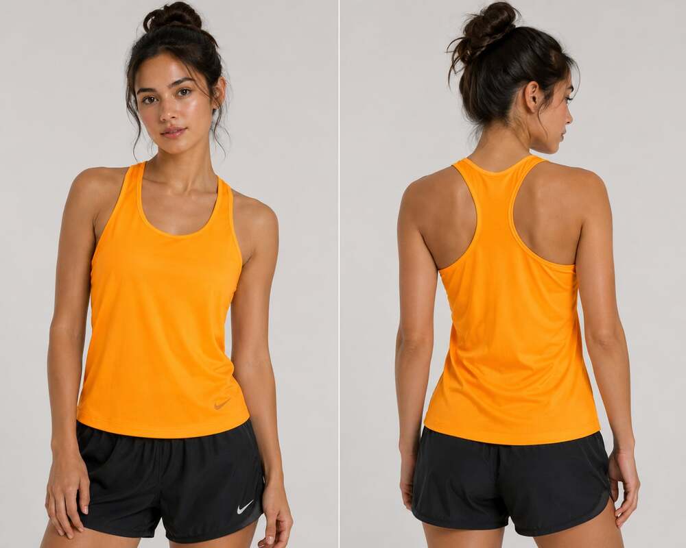 Nike Dri-Fit Racerback Tank Top Orange Size M